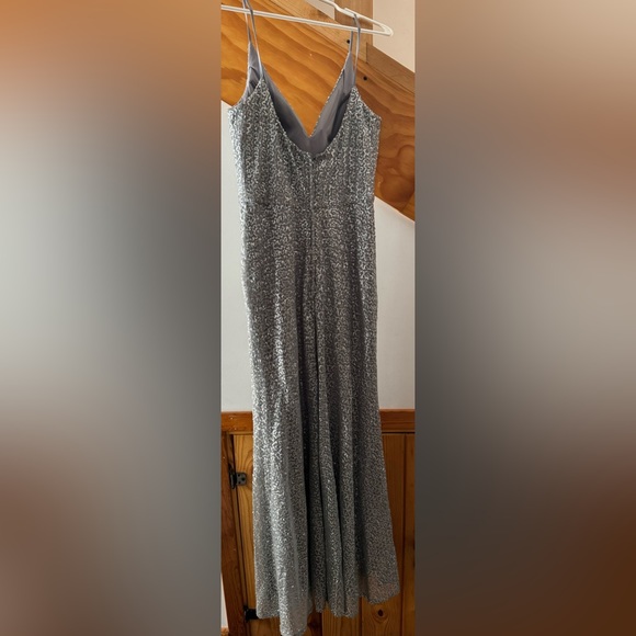 Sparkly Grey Long Formal Dress - Picture 2 of 5